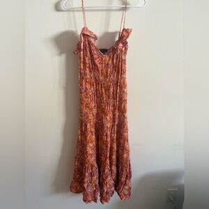 J. Crew Orange Floral Maxi Dress